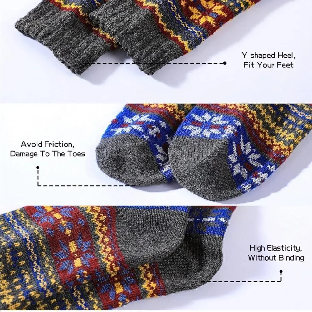 Nordic style wool winter socks